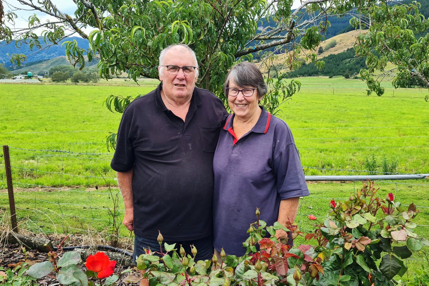 Nigel and Chris Morrison at their Linkwater property.